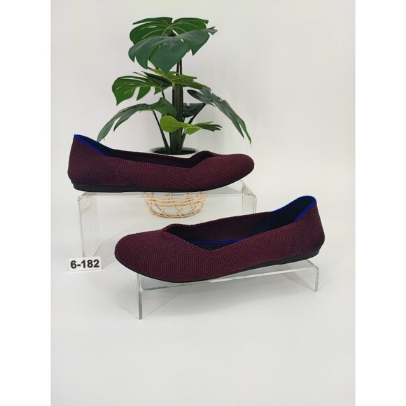 Rothy's Women's Burgundy Knit Slip On Flats Size 6.5 US - Picture 2 of 10